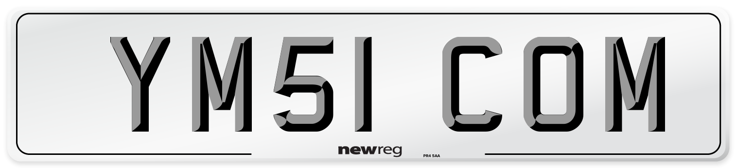 YM51 COM Number Plate from New Reg